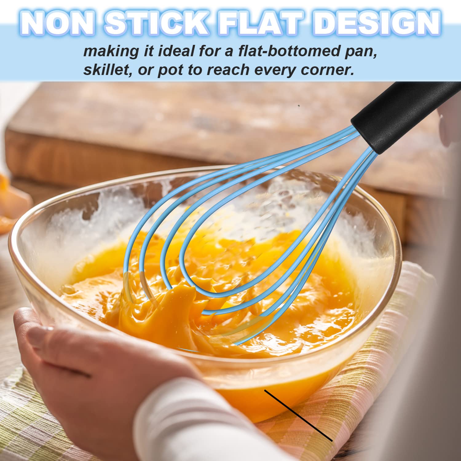 Anaeat 11-inch balloon whisk creates airy emulsions with ease