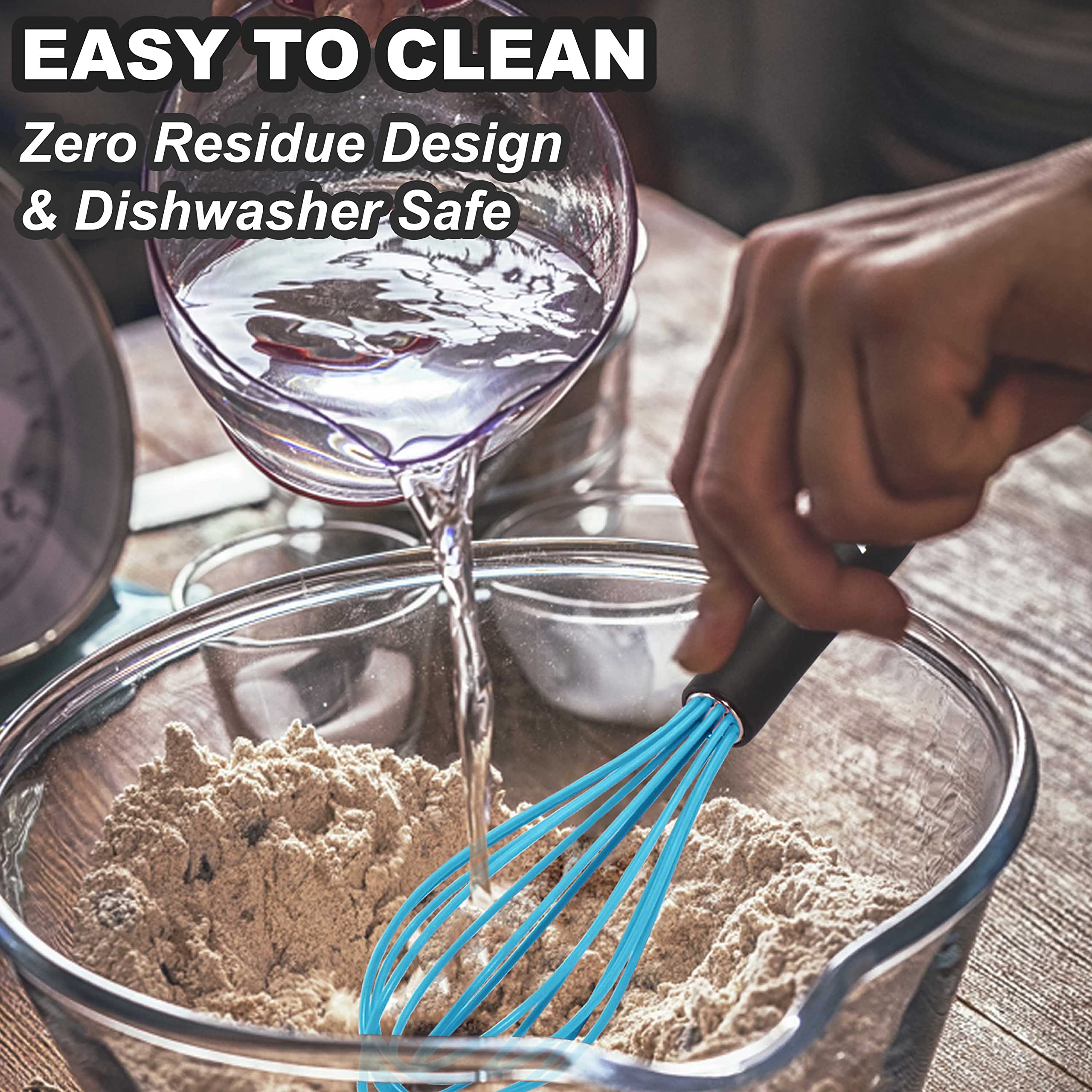 Anaeat blue silicone whisk set adds durable performance to daily cooking