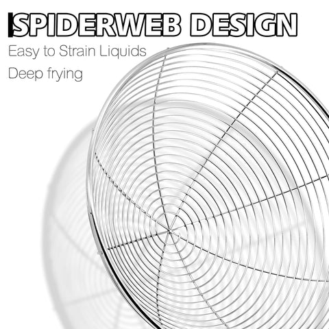 Anaeat spider skimmer 6-1-inch long-handled safety for frying.