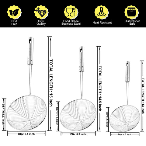 Premium stainless steel construction resists deformation and cleans easily.
