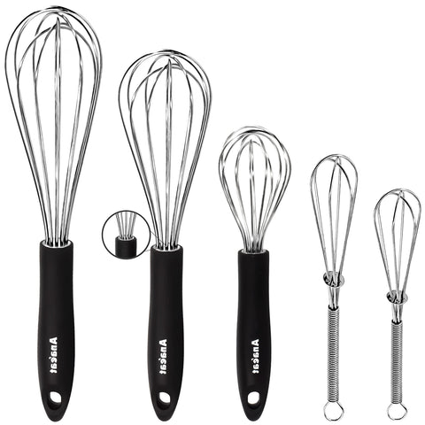 Anaeat whisk set main image showing versatile sizes for eggs, batters, and sauces