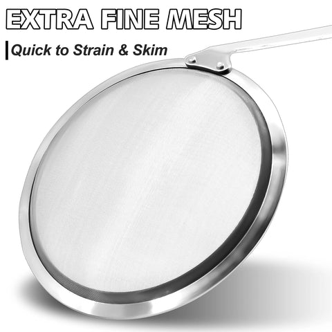 Anaeat stainless steel skimmer close-up reveals premium mesh