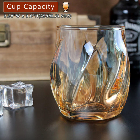 ANBFF clear crystal ripple mouth glass for smooth sipping