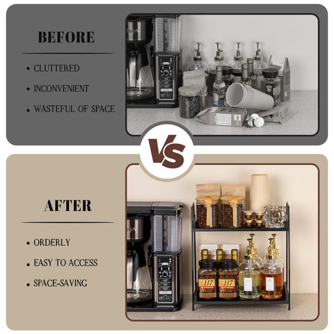 ANBOXIT bottom shelf with cups demonstrates easy access on busy mornings