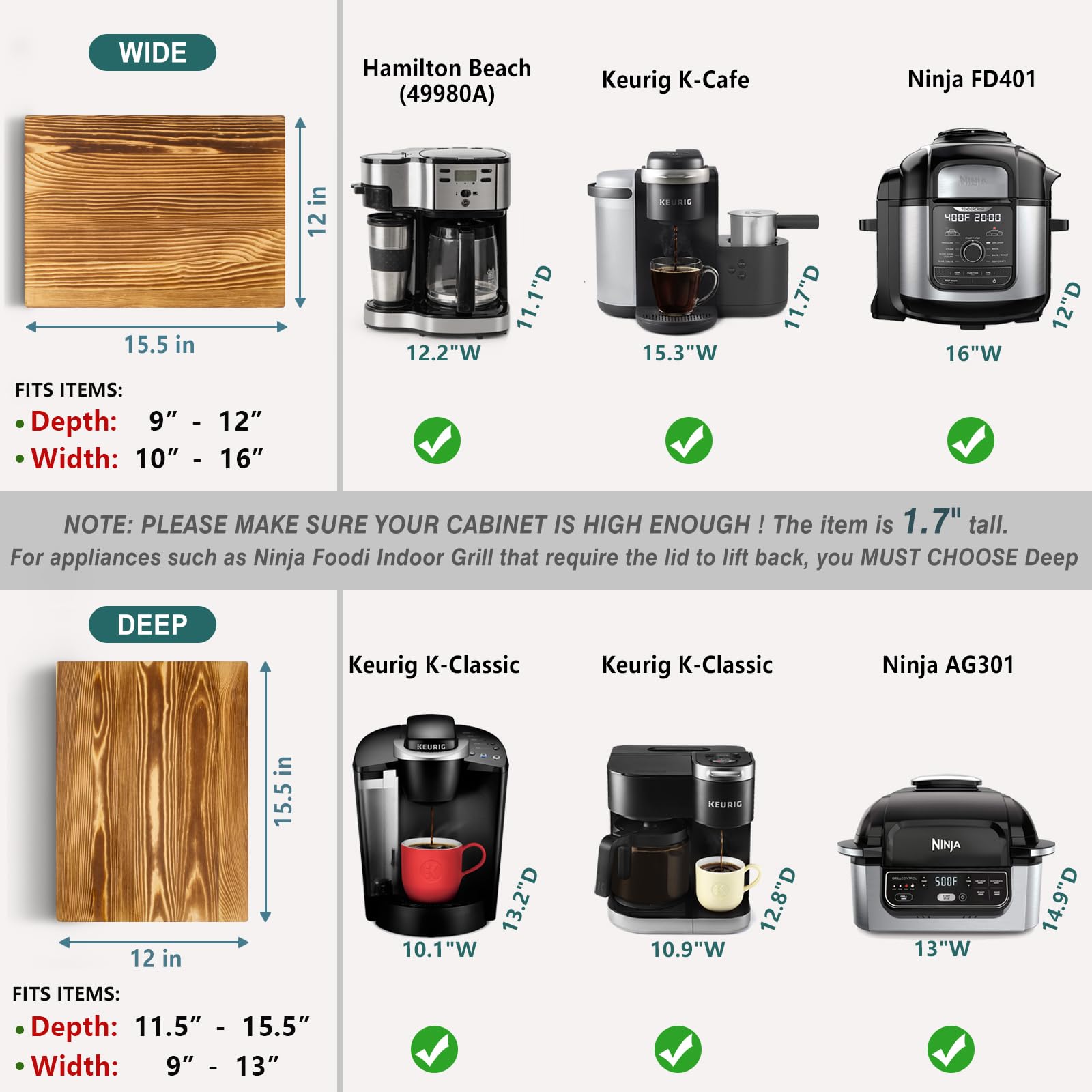 ANBOXIT size guide helps users pick WIDE or DEEP for fit.