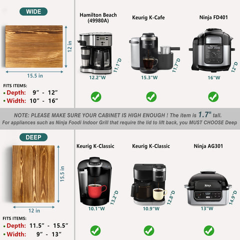 ANBOXIT size guide helps users pick WIDE or DEEP for fit.
