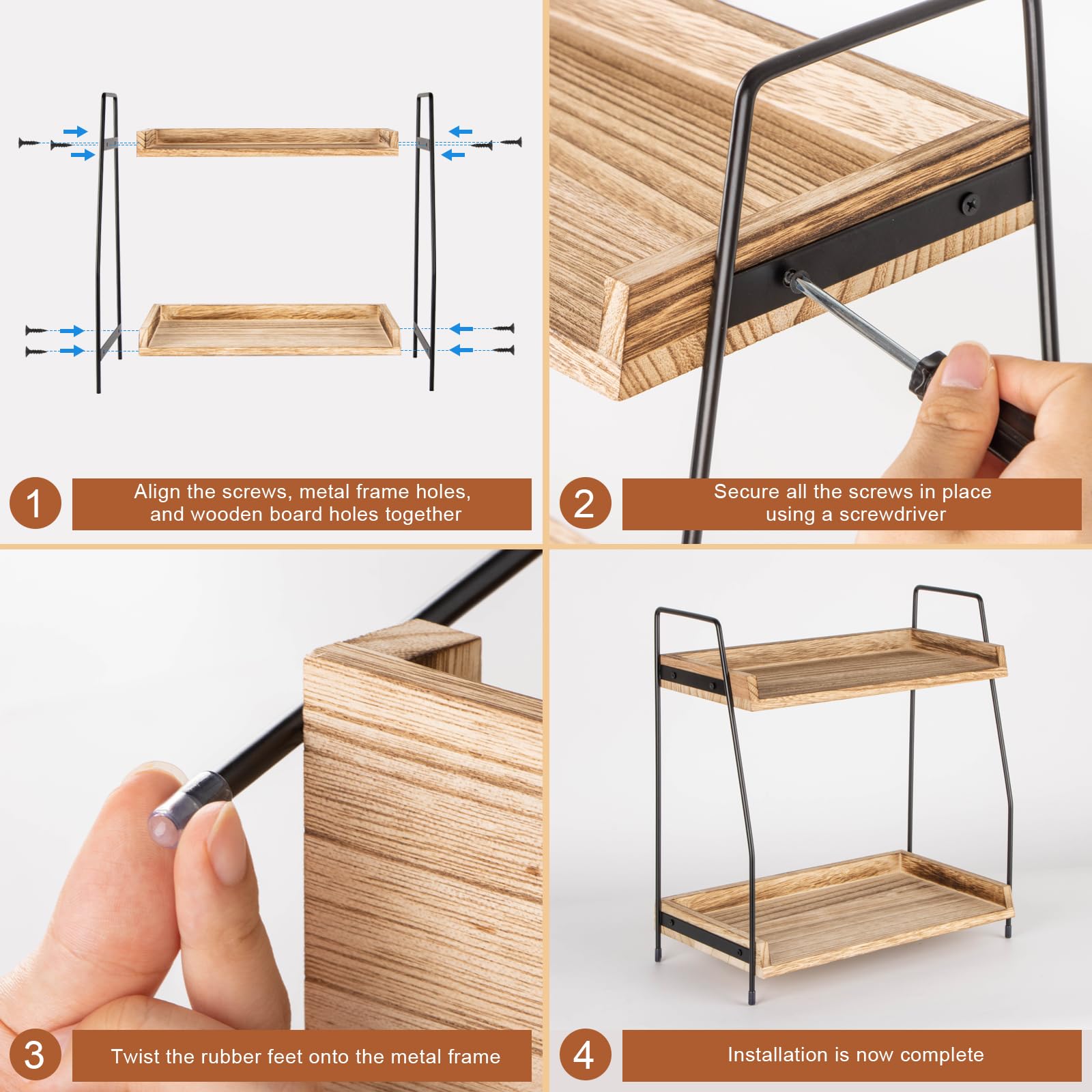 ANBOXIT office breakroom rack holds syrups, cups, and snacks