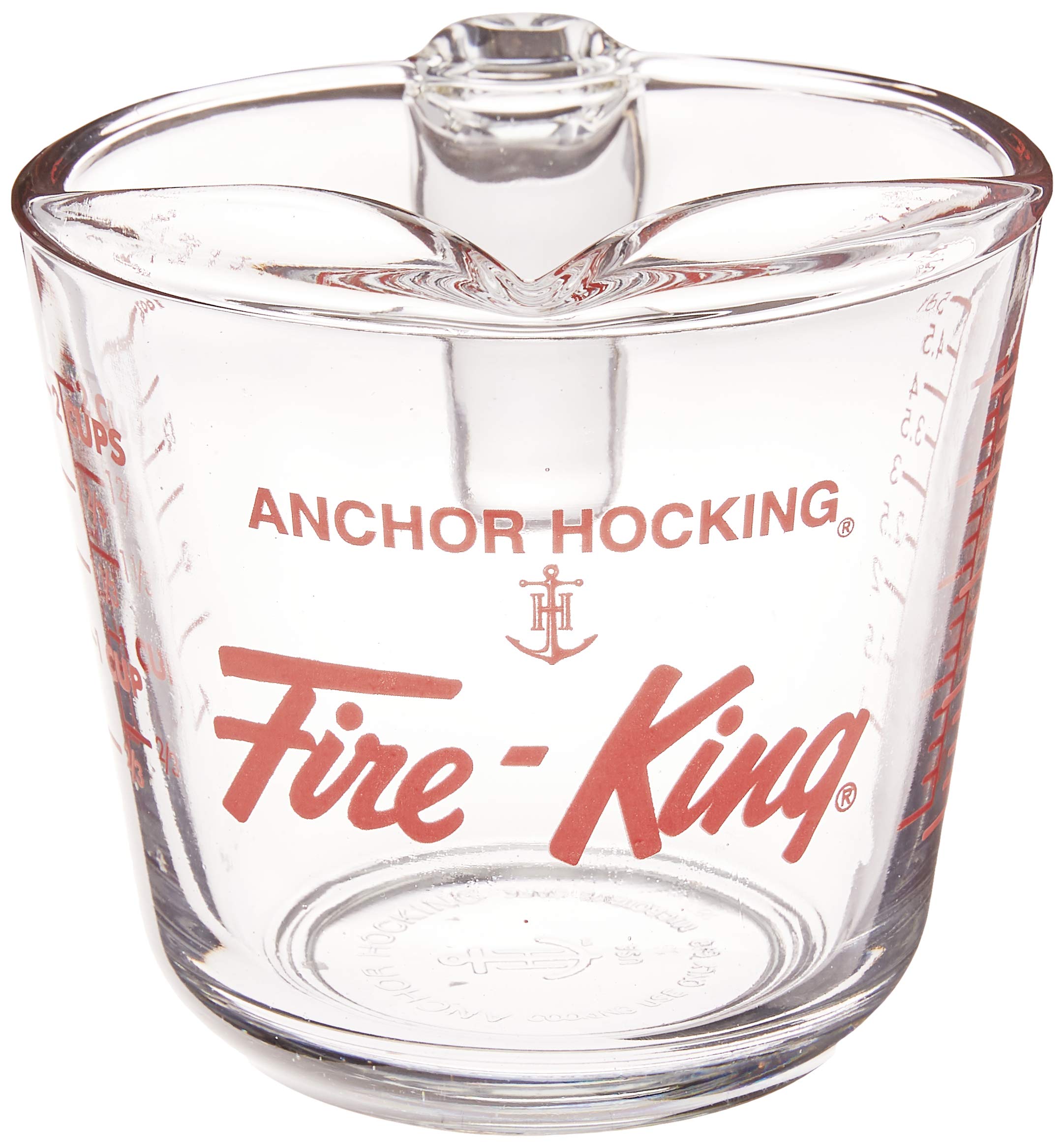 Anchor Hocking Fire-King 16 oz measuring cup in oven/microwave-safe use