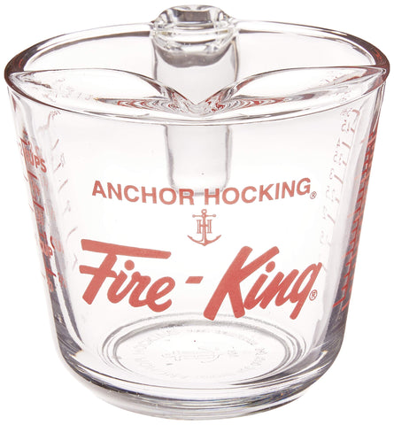 Anchor Hocking Fire-King 16 oz measuring cup in oven/microwave-safe use