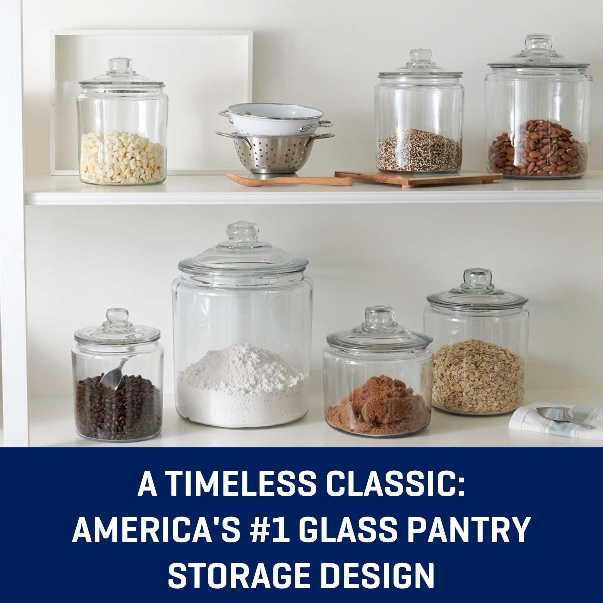 Anchor Hocking Heritage Hill jar us-made kitchen counter display