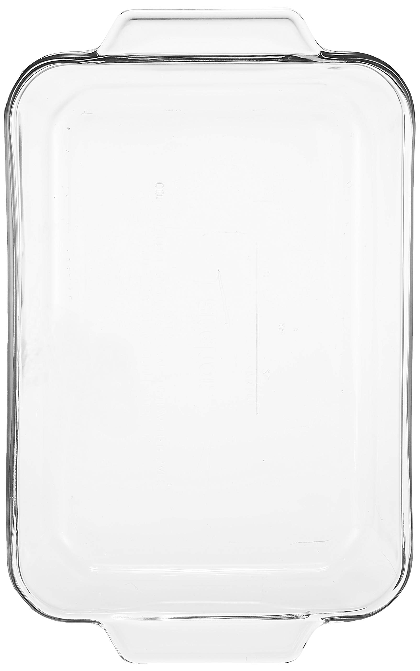 Anchor Hocking Oven Basics glass baking dish side handles illustrate easy grip for transferring hot meals.
