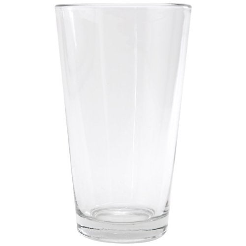 Anchor Hocking pint mixing glass with rim-tempered design, 16 oz, ideal for cocktails.