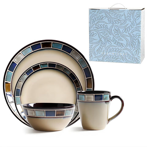 ANCYDPMI ceramic dinnerware blue plate for everyday meals.