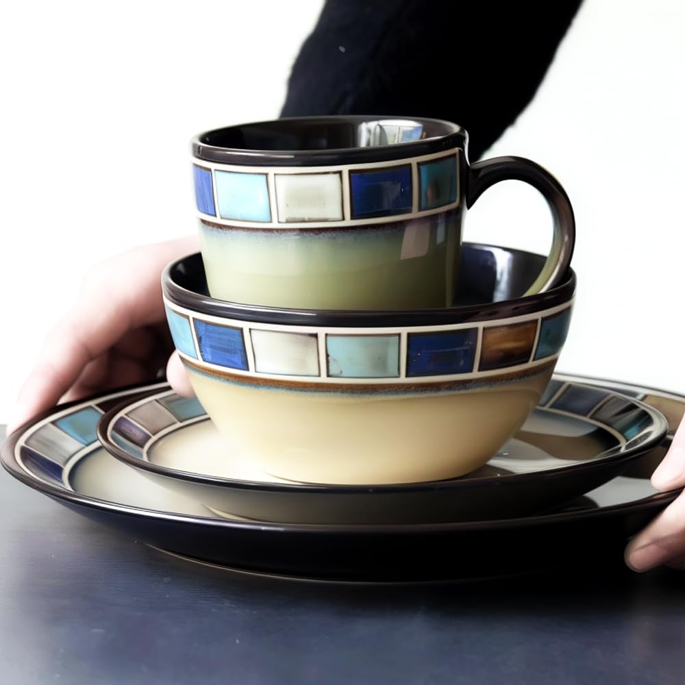 ANCYDPMI ceramic dinnerware blue mug for hot beverages and daily use.