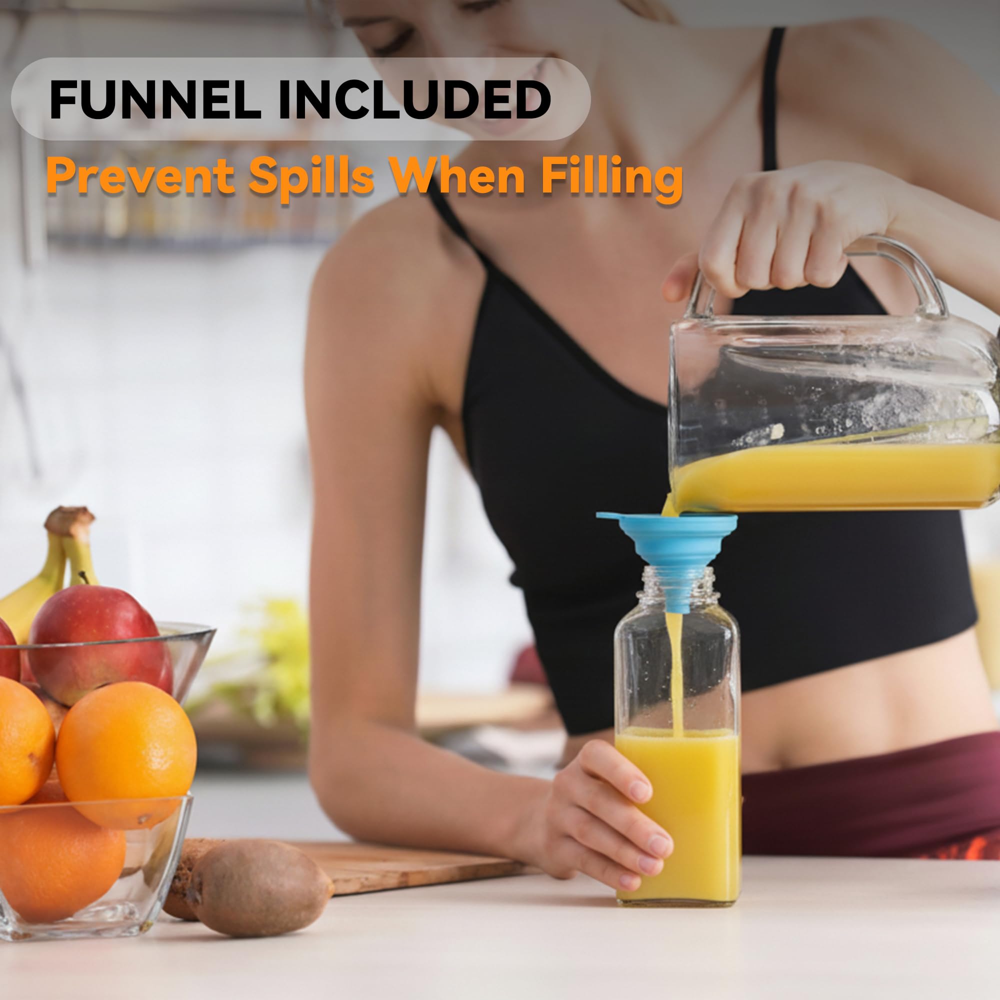 Andemi versatile-glass-jars for juices, smoothies, and kombucha.