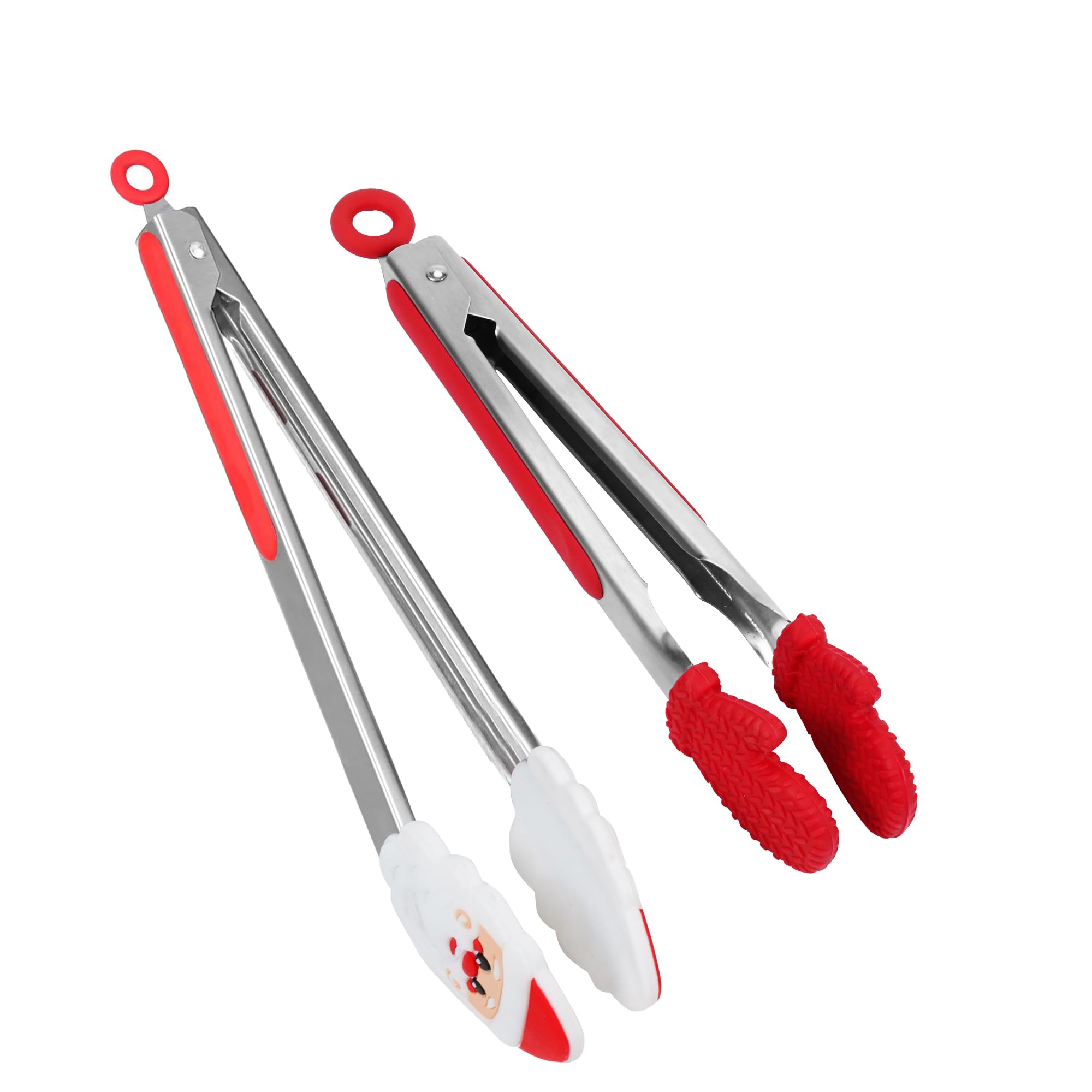 ANDGELOO kitchen tongs with stainless steel handles deliver durable heat resistance for grilling
