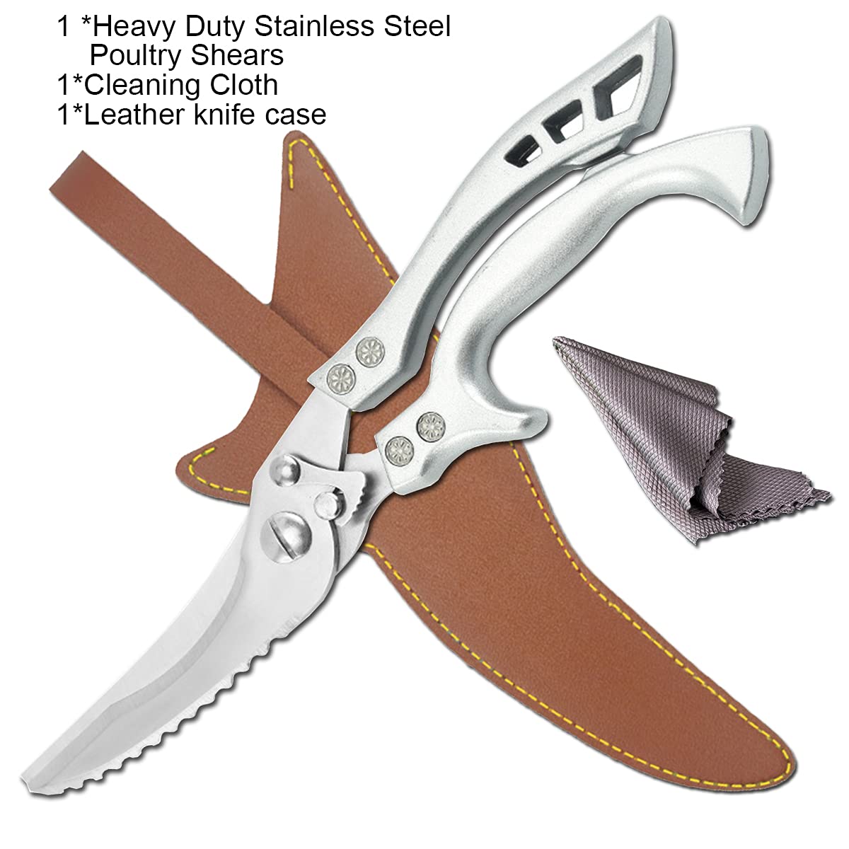 Andong cleaning cloth included to keep blades pristine after use
