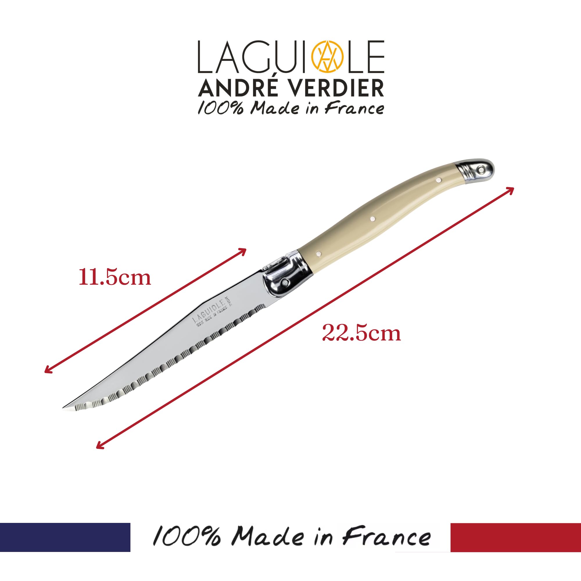 Andre Verdier Laguiole hand wash recommended for long-lasting shine.