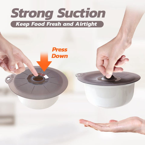 ANDYKEN silicone lid 8-inch, versatile coverage for bowls for quick cooking.