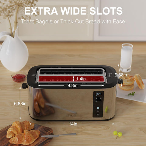 Anfilank Toaster countdown LED display shows browning progress