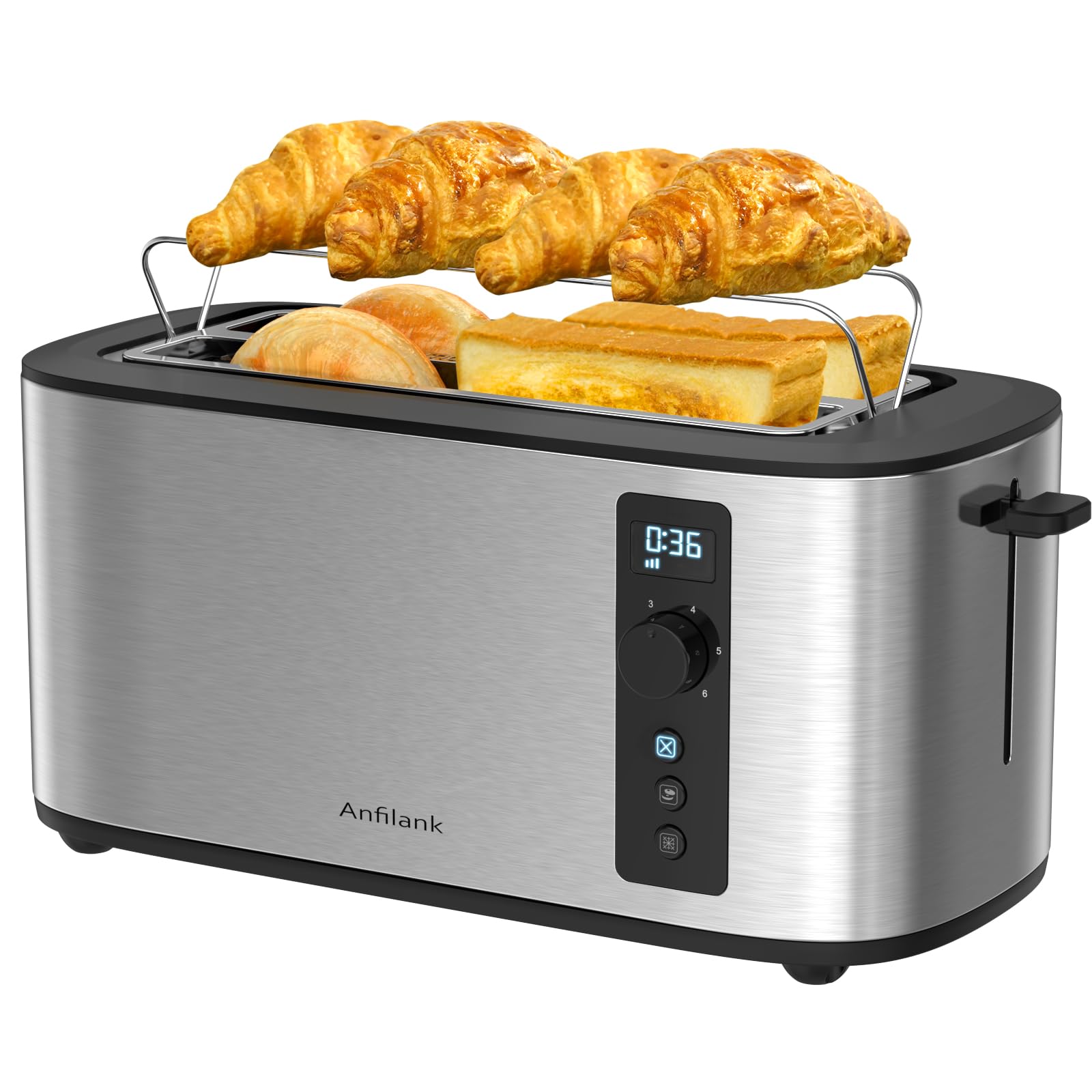 Anfilank Toaster with wide 1.4 inch slots for thick bread