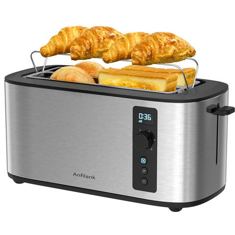 Anfilank Toaster with wide 1.4 inch slots for thick bread