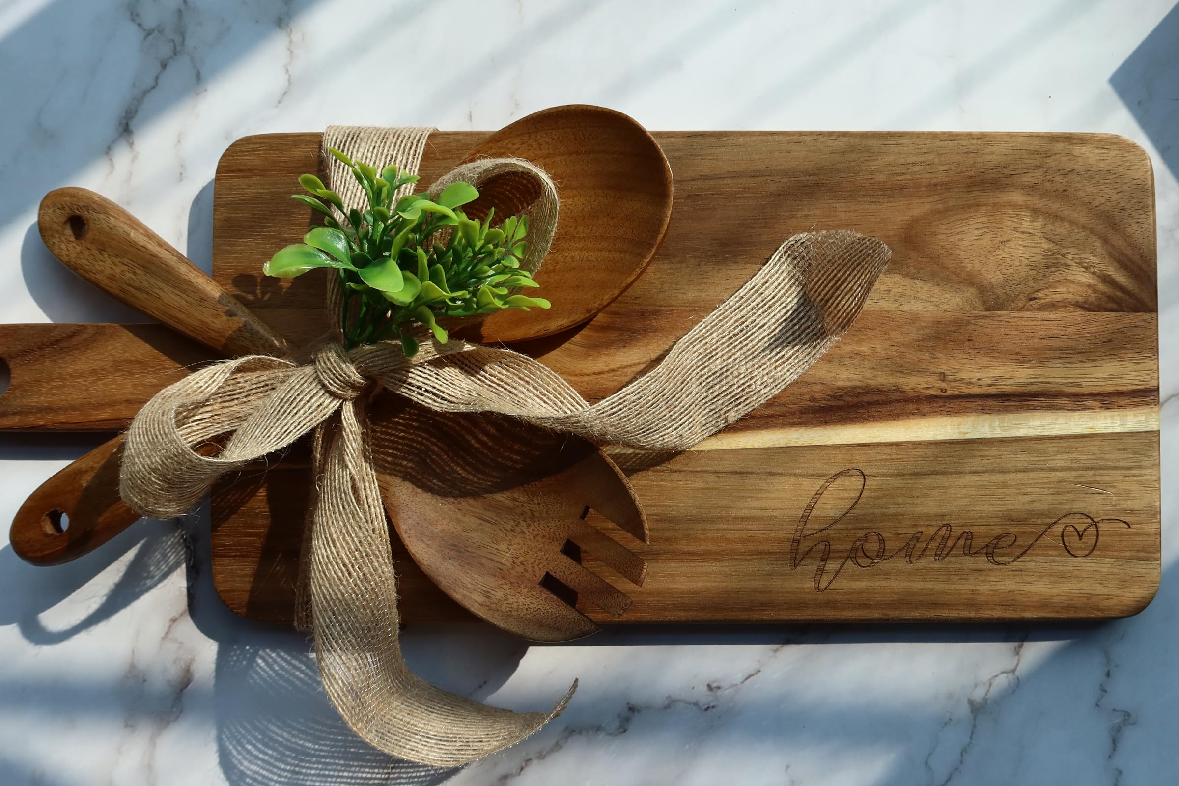 Anforsun wooden salad spoon with ergonomic grip