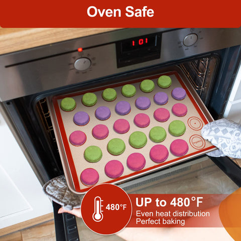 Angadona oven-safe baking mat withstands wide temperature range