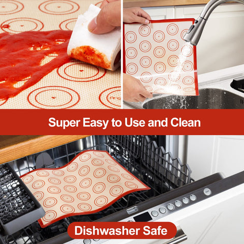 Angadona quarter-size baking mat fits standard pans for versatile baking