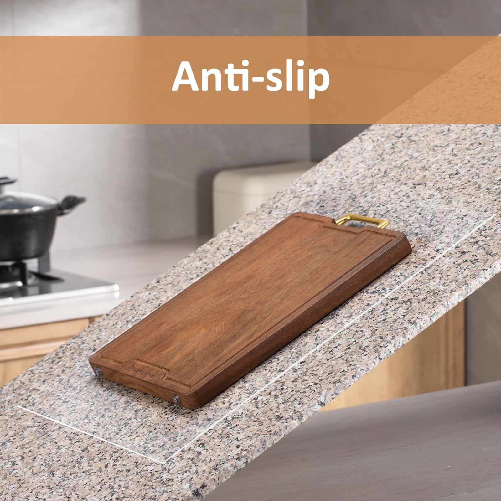Angadona cut-to-size silicone mat fits varied spaces.
