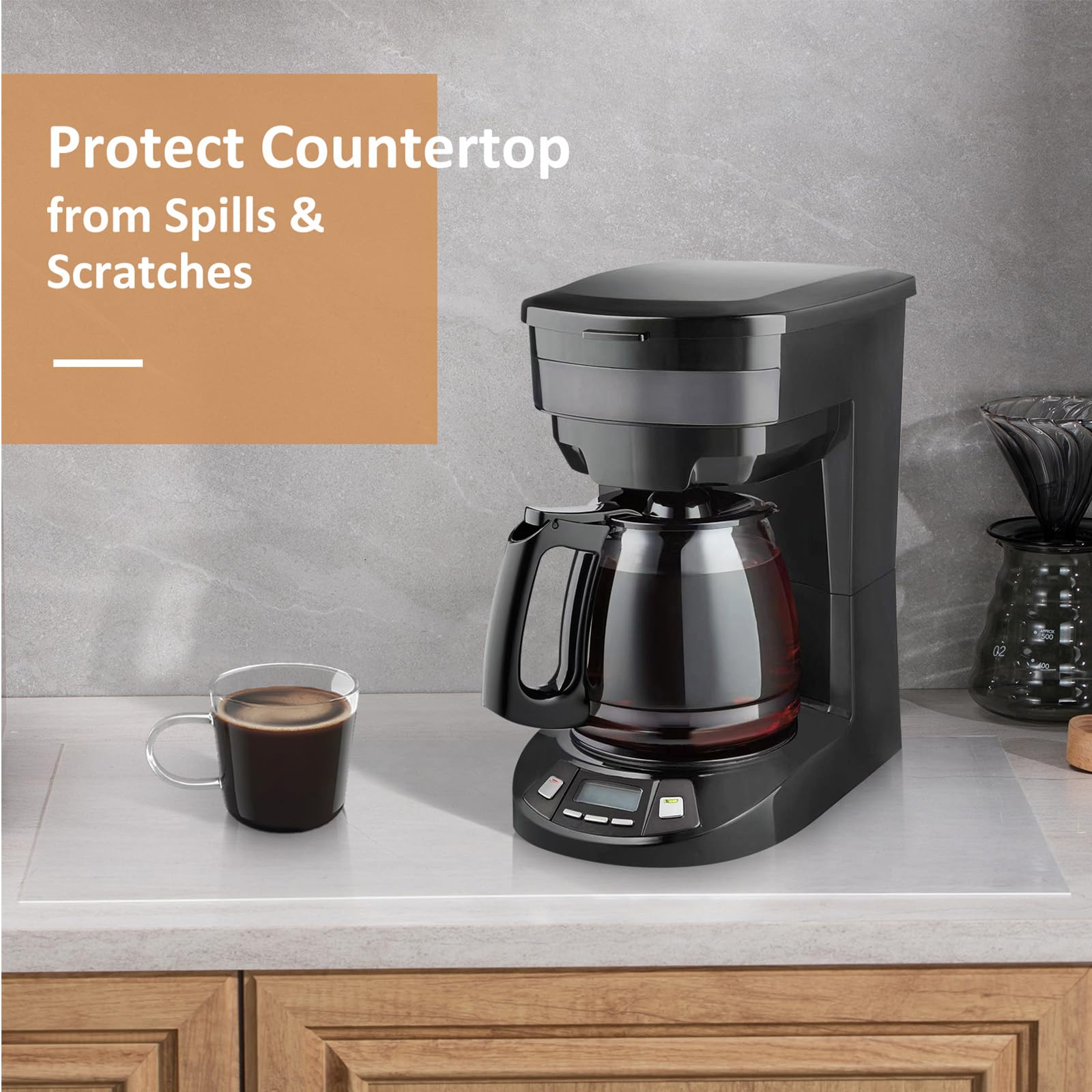 Angadona heat-resistant silicone countertop mat endures pots up to 450F.
