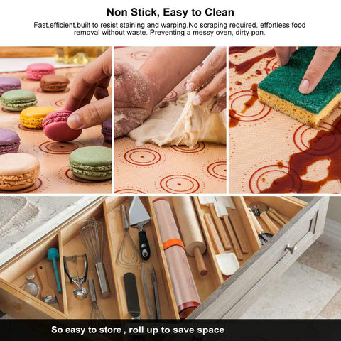 Angadona nonstick baking mats offer easy cleanup after baking