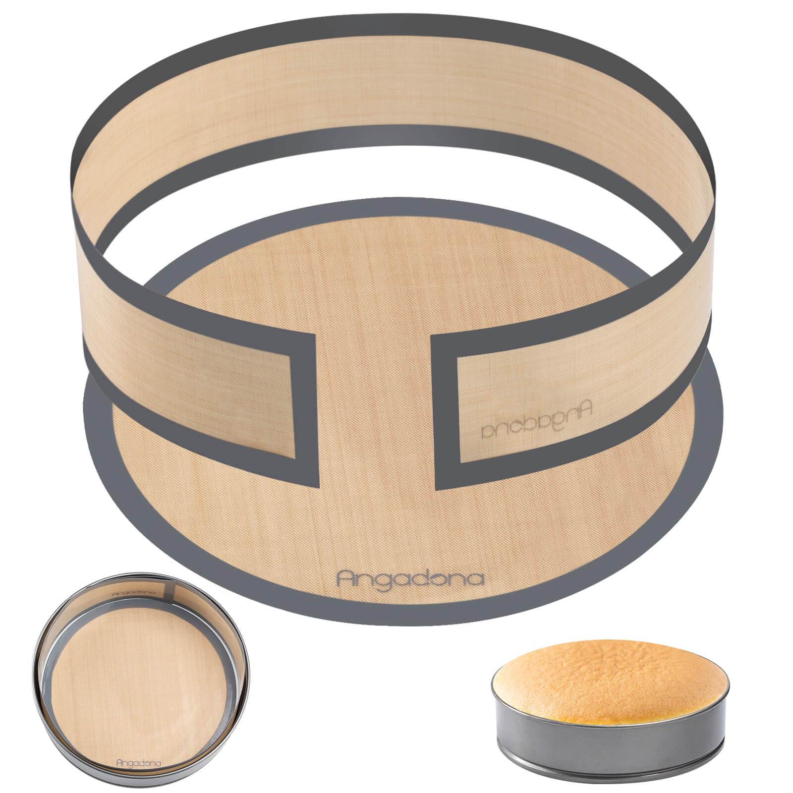 Angadona silicone baking mat for 9-inch springform pan enables easy cake release