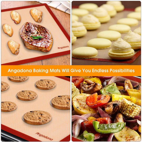 Angadona non-stick baking mat cleans quickly by hand or top rack