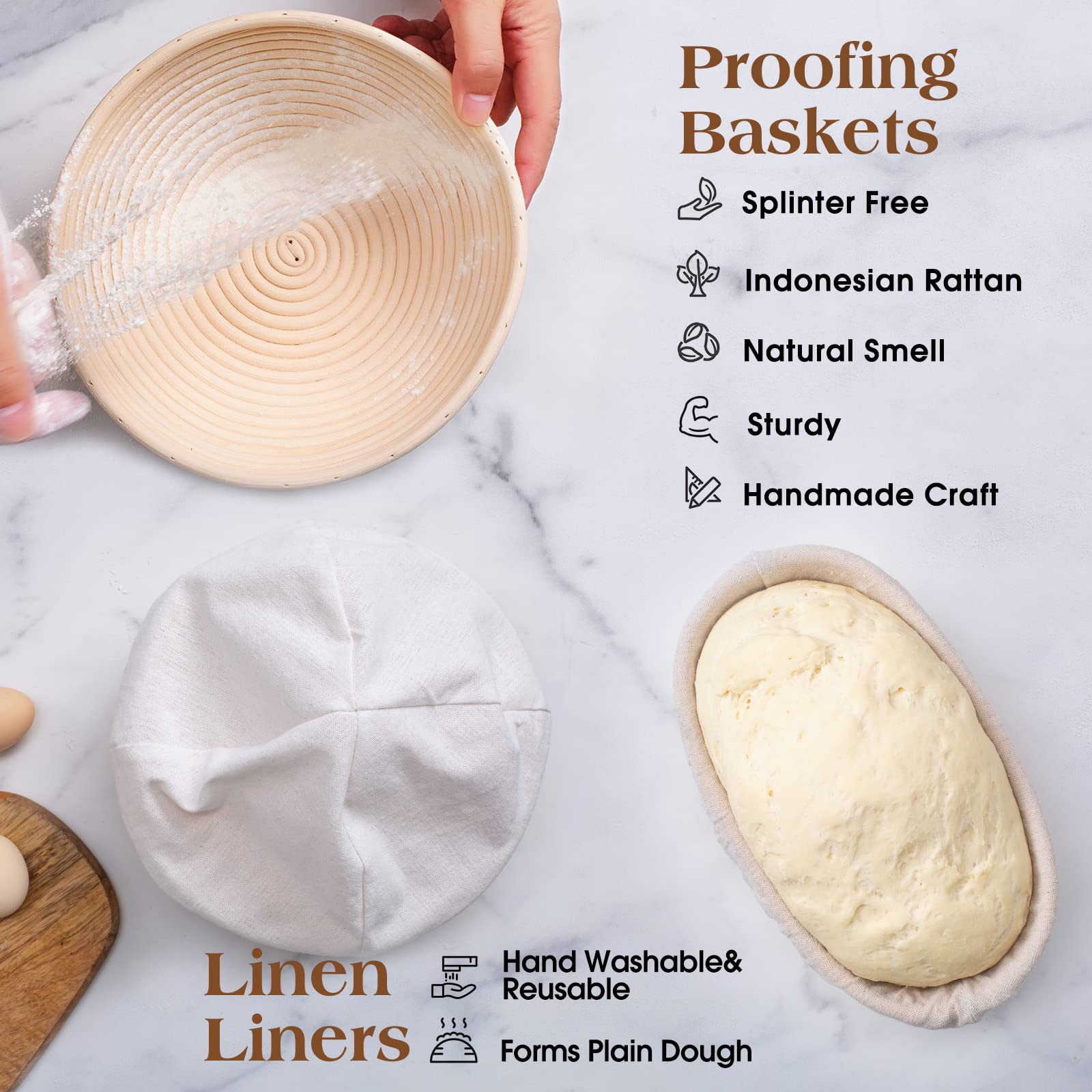 Angadona silicone bread sling for safe transfer to the Dutch oven.