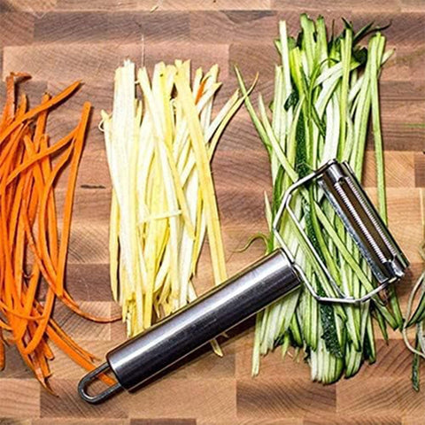 AnGeer Julienne Peeler layered dual-blade action saves time on veggie prep.