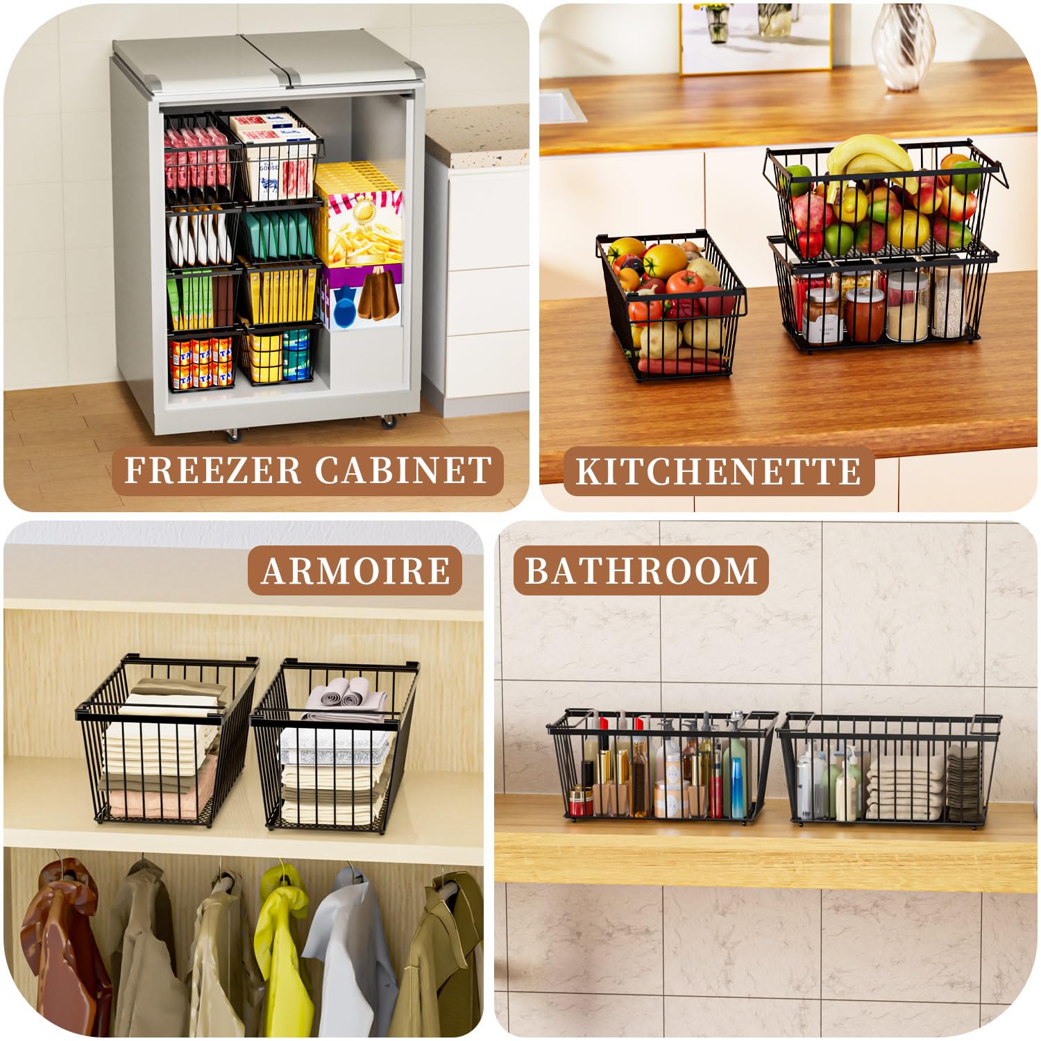 ANJUBAN 360-degree air circulation helps keep items organized.