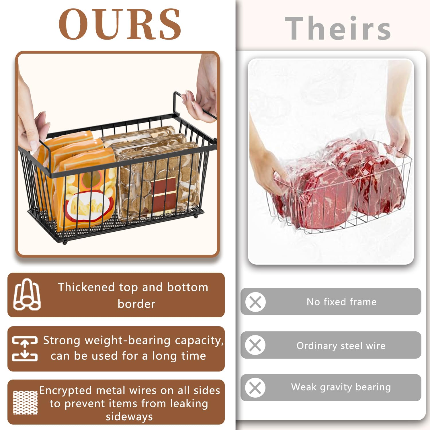 ANJUBAN bottom mesh design with anti-slip beads keeps items secure.