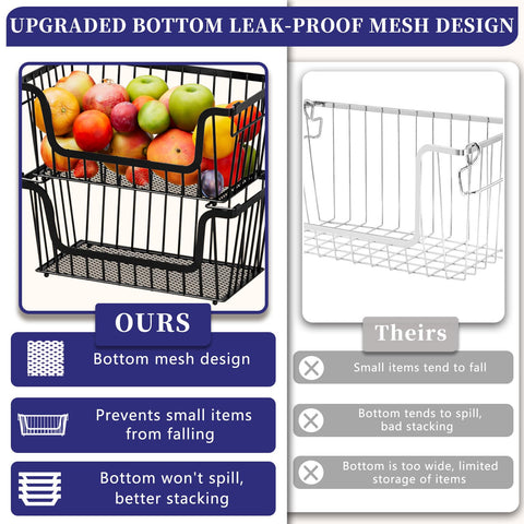 ANJUBAN leak-proof bottom design prevents spills and keeps shelves neat.