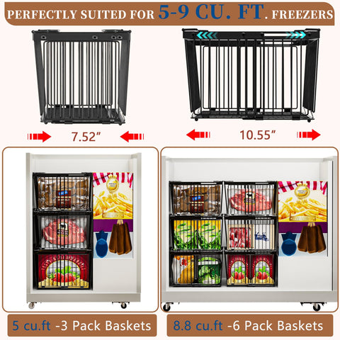ANJUBAN multipurpose freezer organizers suit cupboards, closets, and laundry areas.