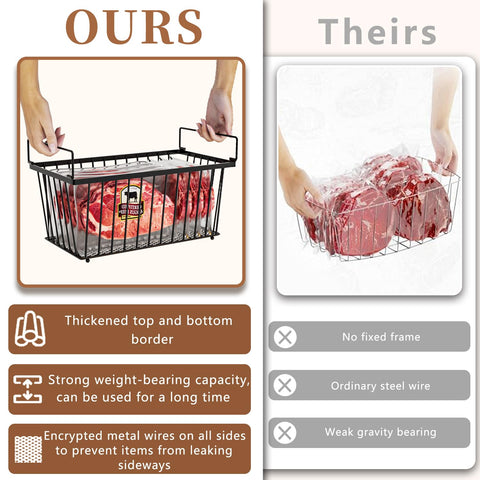 ANJUBAN thickened frame metal mesh bin for durable storage.