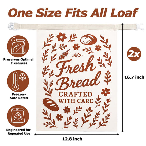 ANKEWY beeswax bread bags ideal for bulk baking and meal prep.