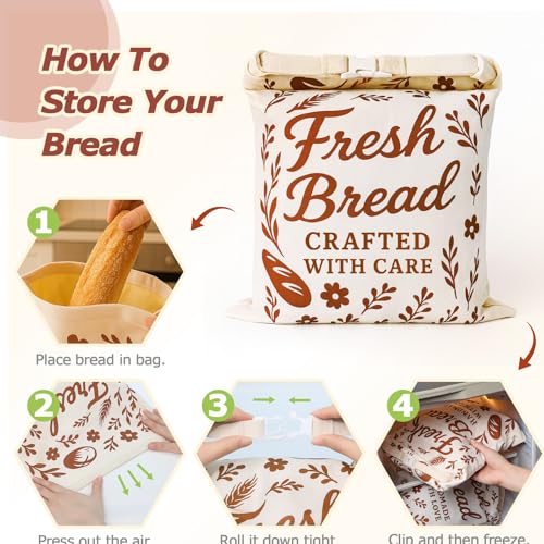 ANKEWY beeswax bread bag easy-care—wipe with cool water and air dry.