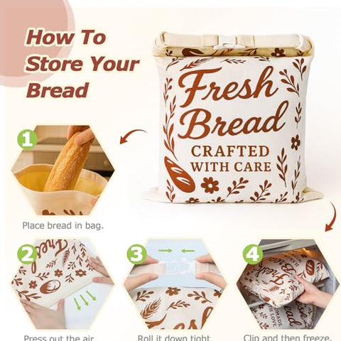 ANKEWY beeswax bread bag easy-care—wipe with cool water and air dry.