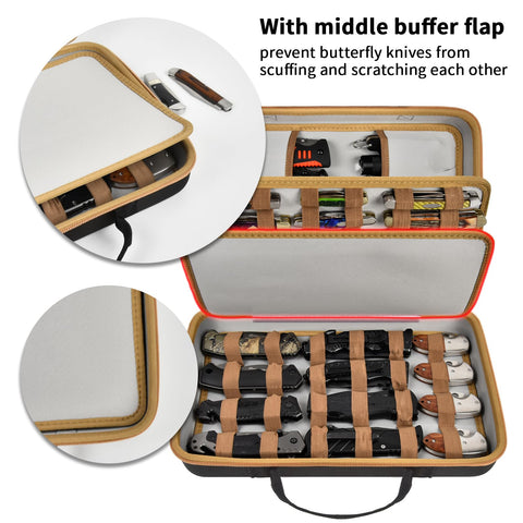 ANKHOH case with smooth double zippers for quick blade access