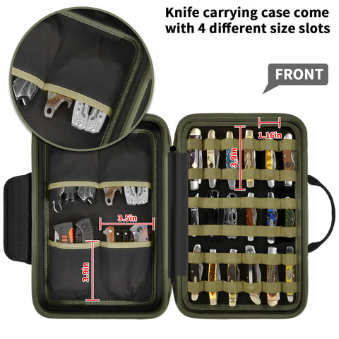 ANKHOH folding knife storage in case for quick access and display.