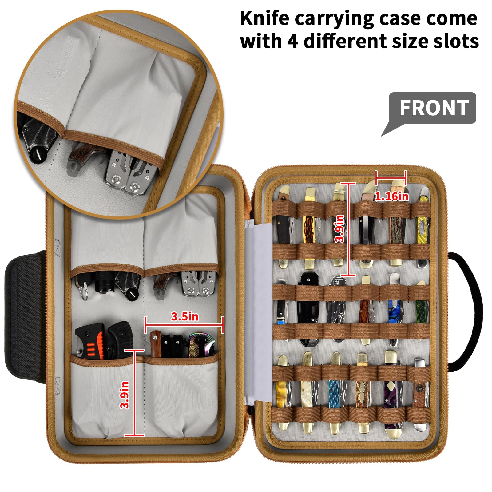 ANKHOH case with four slot sizes for versatile blade fit