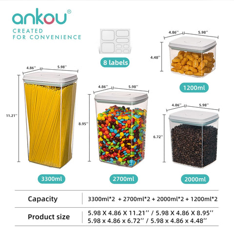Ankou BPA-free AS material ensures safe food storage for families.