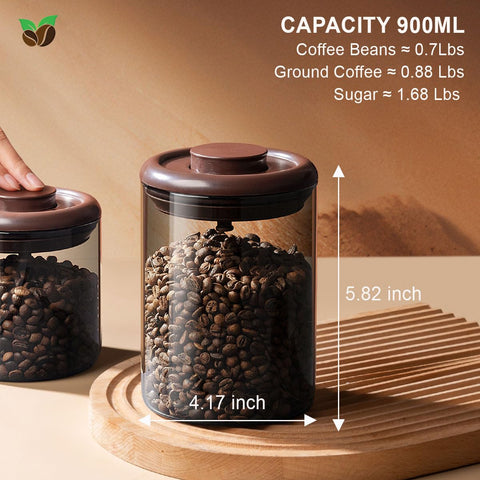 Ankou Glass Coffee Canister stackable design for organized shelves