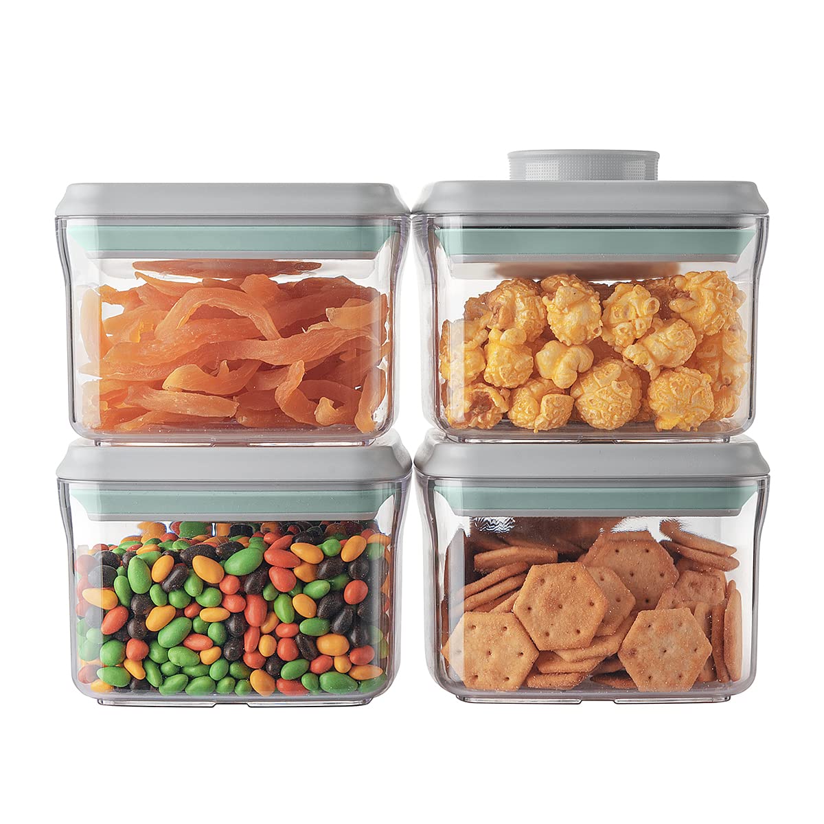 Ankou one-button opening container for quick access to snacks.